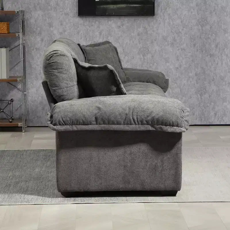 Canapé deux places large EHMKNP de 213 cm avec coussins d'assise profonds pour salon, appartement