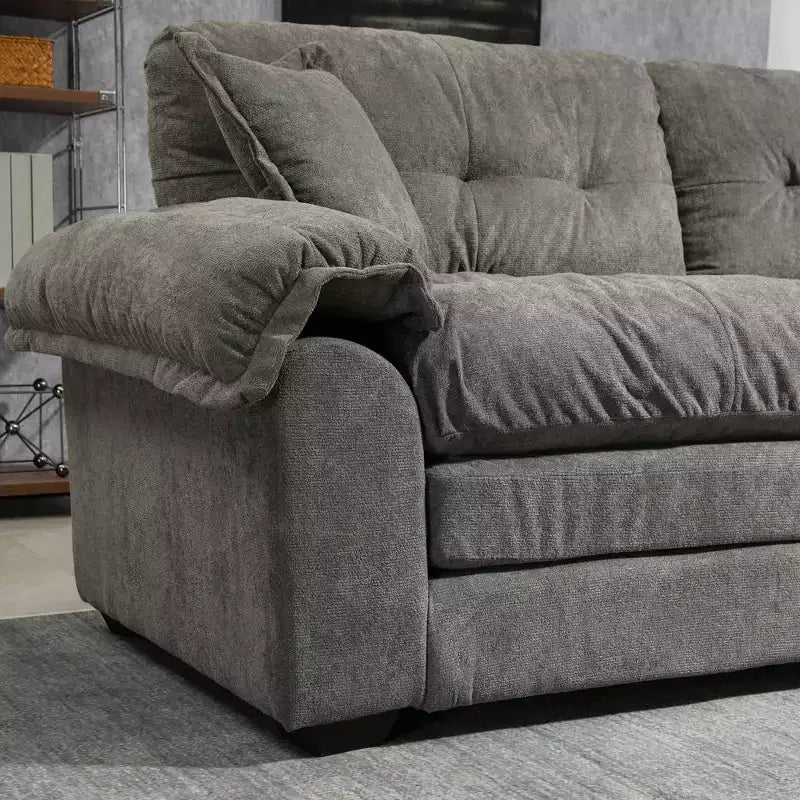 Canapé deux places large EHMKNP de 213 cm avec coussins d'assise profonds pour salon, appartement