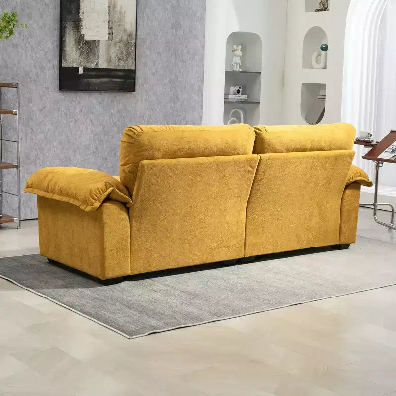 Canapé deux places large EHMKNP de 213 cm avec coussins d'assise profonds pour salon, appartement