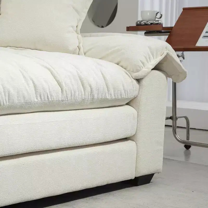 Canapé deux places large EHMKNP de 213 cm avec coussins d'assise profonds pour salon, appartement