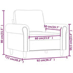 vidaXL Fauteuil d'appoint en simili cuir, siège simple rembourré