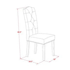 Ensemble de salle à manger 5 pièces - Moderne - Table à rallonge et 4 chaises Parsons - Meubles de salle à manger en bois massif
