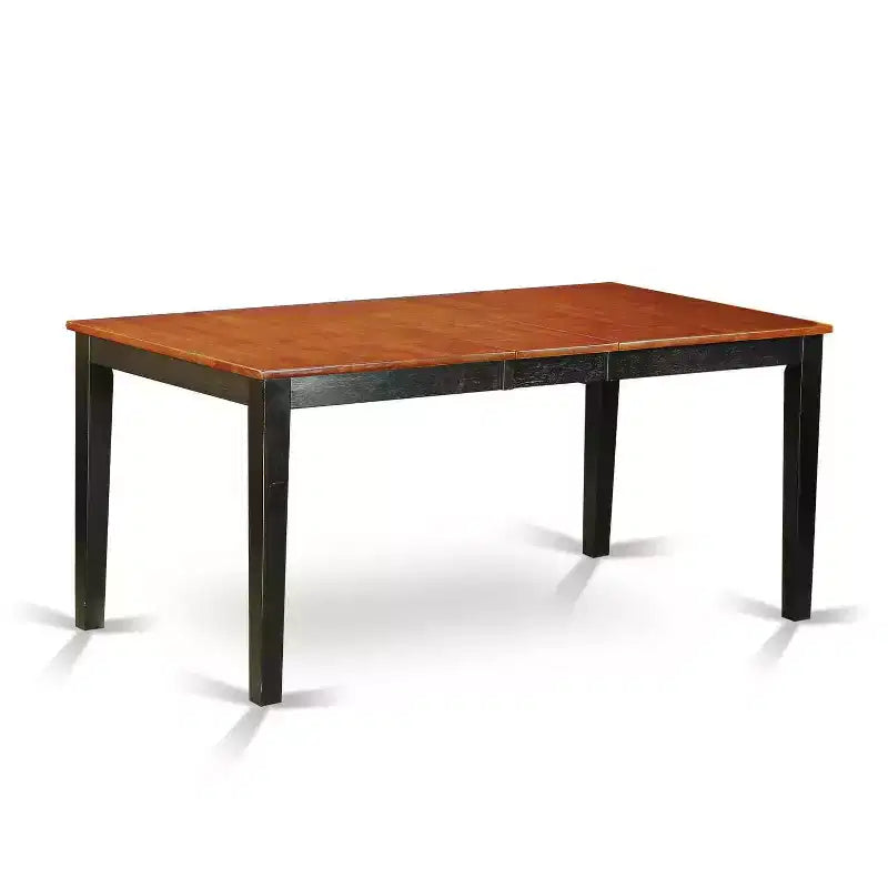 Ensemble de salle à manger 5 pièces en bois massif finition noire et cerisier – 4 places