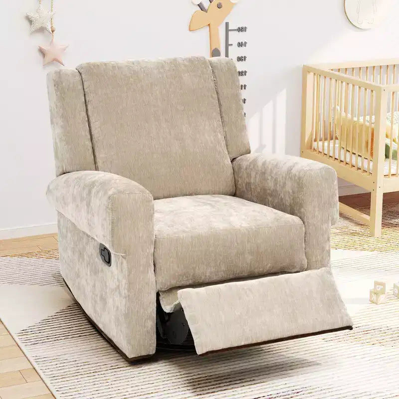 Fauteuil inclinable manuel pivotant à 360° en chenille Christopher Knight Home Ilana
