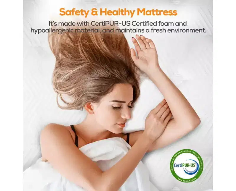 Matelas hybride en boîte King de 14 pouces, mousse à mémoire de forme en gel Soutien moyen, isolation des mouvements, housse rafraîchissante, certifié CertiPUR-US