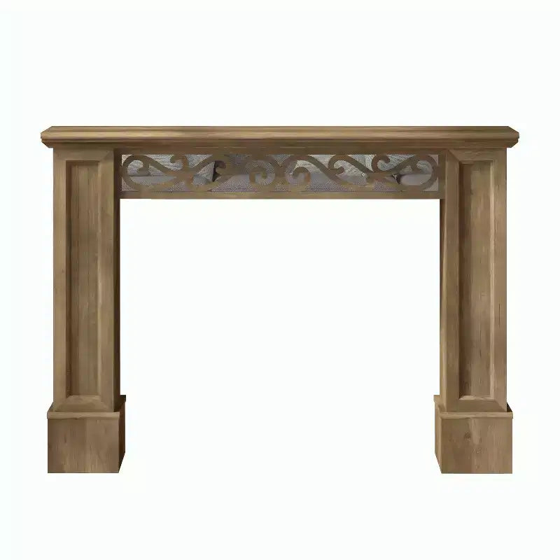Console Galano avec motif découpé décoratif, marron 46,5 L x 11,6 P x 45,9 H