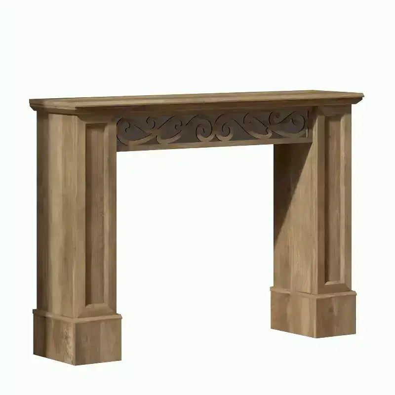 Console Galano avec motif découpé décoratif, marron 46,5 L x 11,6 P x 45,9 H
