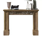 Console Galano avec motif découpé décoratif, marron 46,5 L x 11,6 P x 45,9 H