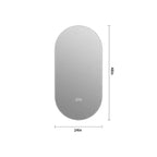 Miroir de courtoisie de salle de bain mural intelligent à écran tactile LED anti-buée de 48 x 24 pouces