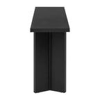 Console d'entrée moderne avec placage en pin et pieds géométriques, table de couloir ou de canapé étroite pour entrée, salon - Panipeachy