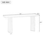 Console d'entrée moderne avec placage en pin et pieds géométriques, table de couloir ou de canapé étroite pour entrée, salon - Panipeachy