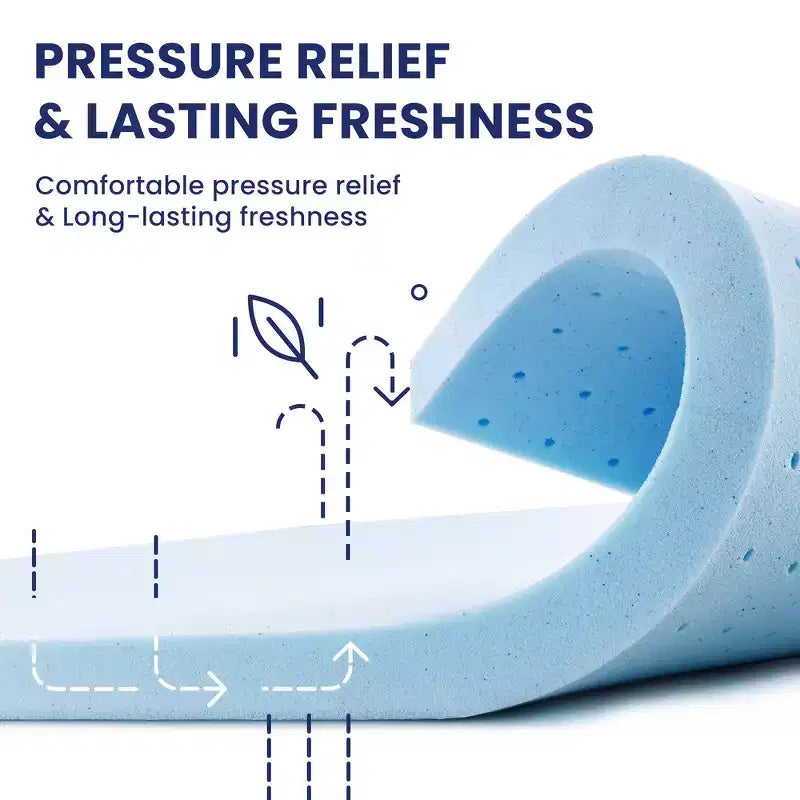 Matelas hybride King Whisen 14, matelas en mousse à mémoire de forme, ressorts ensachés, sans fibre de verre - Beige et Blanc
