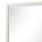 Miroir de commode Royal Hampton, verre biseauté, bois massif finition blanc antique, 38 pouces