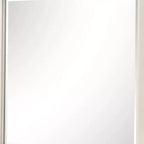 Miroir de commode Royal Hampton, verre biseauté, bois massif finition blanc antique, 38 pouces