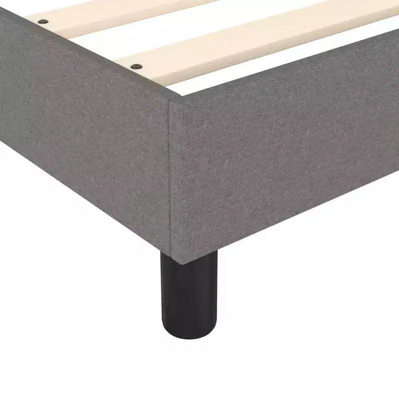 Cadre de lit Tissu gris foncé (100 % polyester), contreplaqué, bois composite