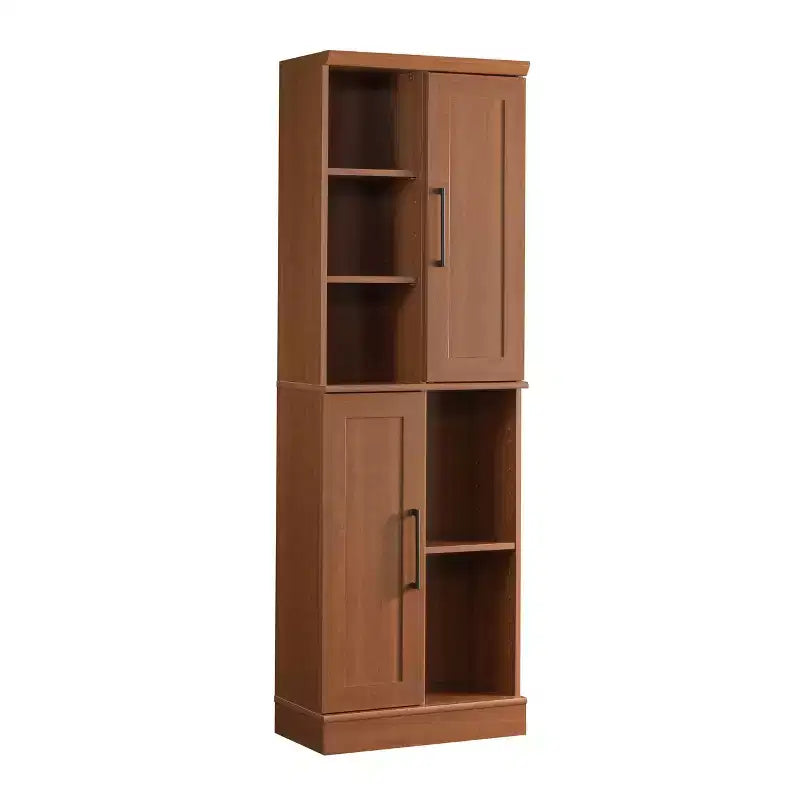 Homy Casa Armoire de rangement avec étagères réglables et portes, Marron
