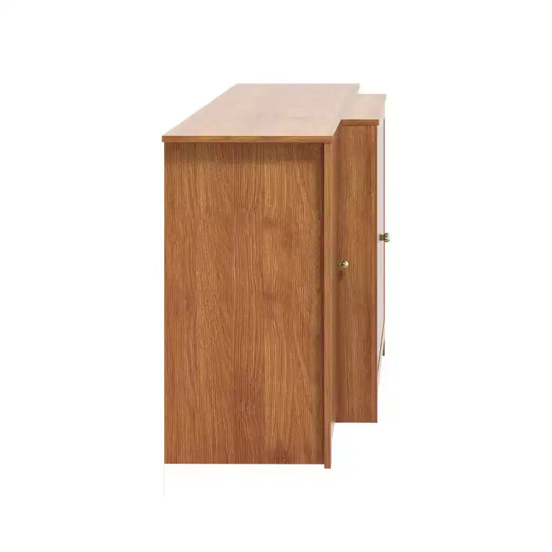 Buffet Galano 4 portes à chevrons en Noyer ambré 61,9 L 19,6 P 30 H