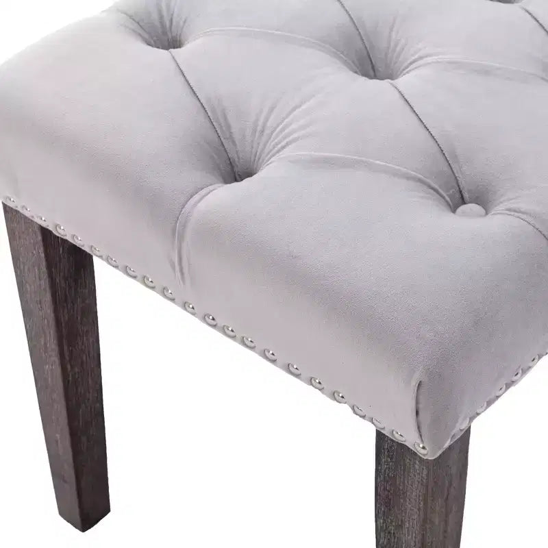 EHMKNP Banc capitonné élégant en velours touffeté Banc décoratif pour salle à manger, Tabouret d'appoint pour chambre, Siège d'entrée avec pieds en bois
