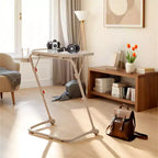 Bureau pliant réglable en hauteur FurnitureR avec plateau en PP, table de travail portable peu encombrante avec roulettes et tiroirs de rangement latéraux pour le bureau à domicile