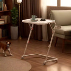 Bureau pliant réglable en hauteur FurnitureR avec plateau en PP, table de travail portable peu encombrante avec roulettes et tiroirs de rangement latéraux pour le bureau à domicile