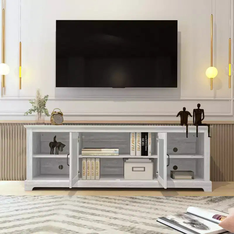 Meuble TV Galanp avec rangement à porte miroir 68,2 L 17,1 P 23,7 H
