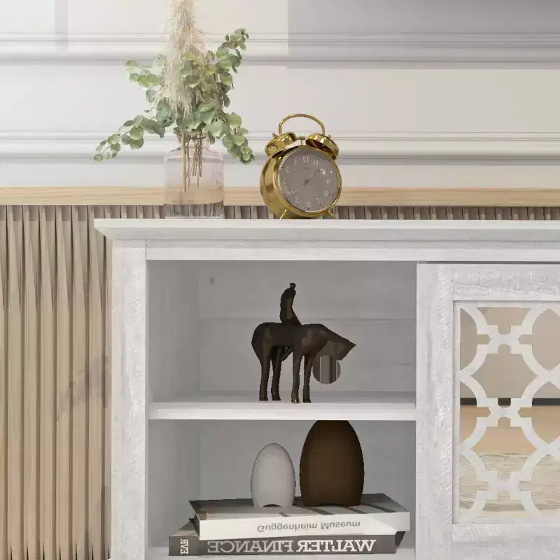 Meuble TV Galanp avec rangement à porte miroir 68,2 L 17,1 P 23,7 H