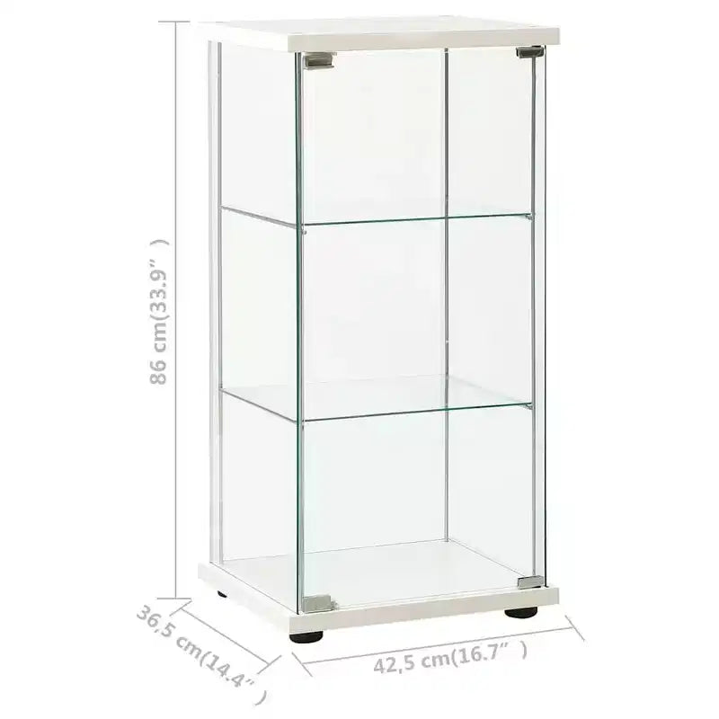 vidaXL Meuble de Rangement Bibliothèque Vitrine à 4 Étagères en Verre Trempé