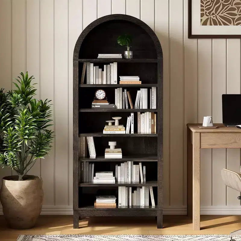Meuble de rangement à chaussures multifonctionnel GustoWave à 7 niveaux avec arche haute pour entrée, couloir ou salon