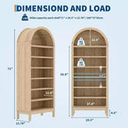 Meuble de rangement à chaussures multifonctionnel GustoWave à 7 niveaux avec arche haute pour entrée, couloir ou salon