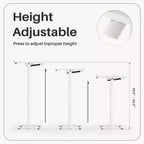 TUYOHW Table de lit réglable en hauteur et table d'ordinateur portable roulante avec plateau inclinable, table de chevet mobile roulante pour ordinateur portable, lit, canapé, bureau