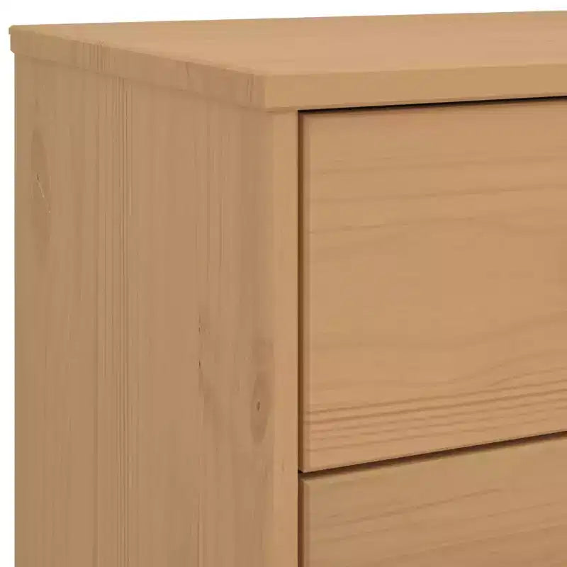 vidaXL Table de Chevet Table d'appoint Meuble de Chambre Bois Massif Pin - Marron