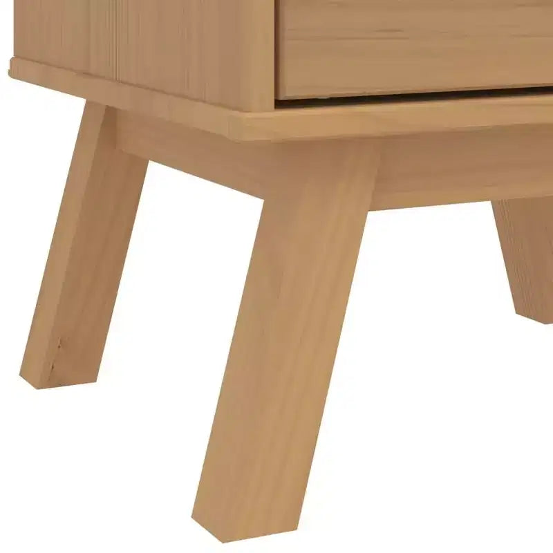 vidaXL Table de Chevet Table d'appoint Meuble de Chambre Bois Massif Pin - Marron