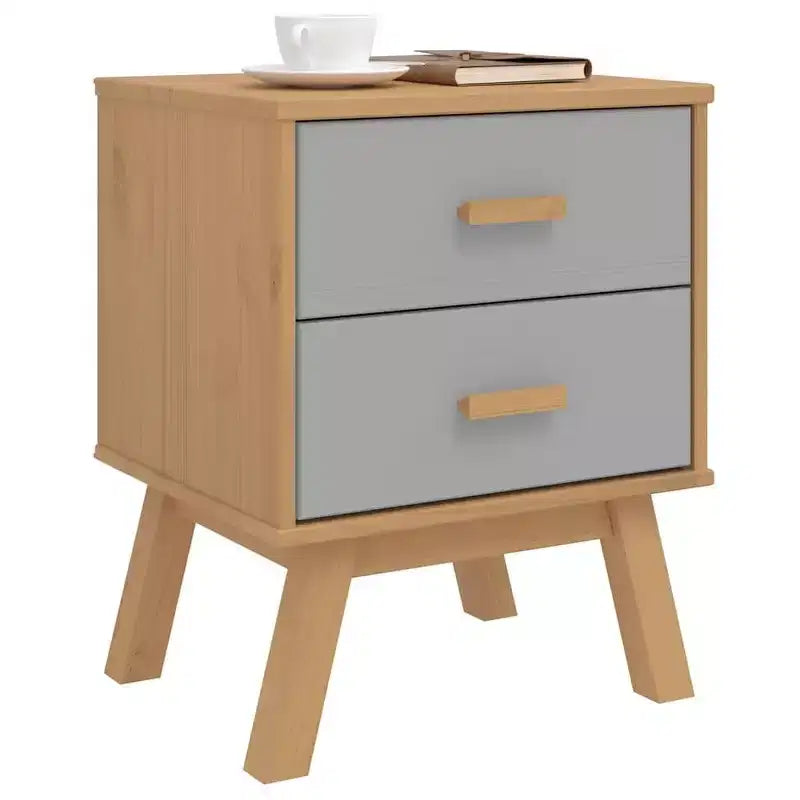 vidaXL Table de Chevet Table d'appoint Meuble de Chambre Bois Massif Pin - Marron