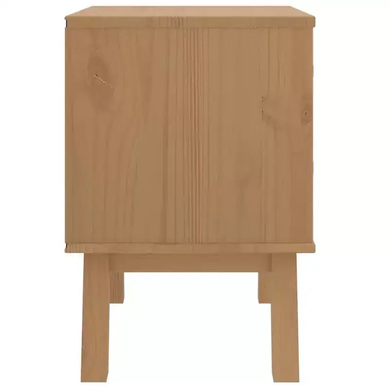 vidaXL Table de Chevet Table d'appoint Meuble de Chambre Bois Massif Pin - Marron