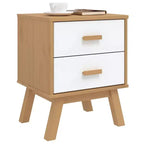 vidaXL Table de Chevet Table d'appoint Meuble de Chambre Bois Massif Pin - Marron