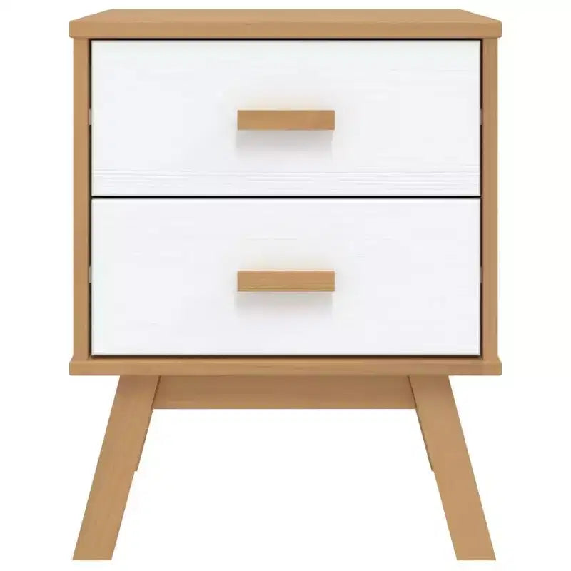 vidaXL Table de Chevet Table d'appoint Meuble de Chambre Bois Massif Pin - Marron