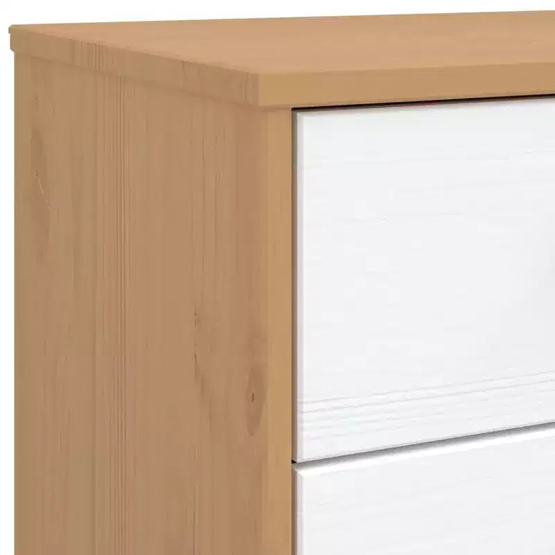 vidaXL Table de Chevet Table d'appoint Meuble de Chambre Bois Massif Pin - Marron