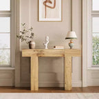 Table console de 47 po avec tiroir, table de canapé style ferme et table d'entrée pour couloir étroit et salon
