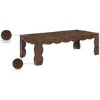 Meridian Furniture Table Basse Vassa en Placage Loupe de Noyer Marron