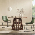 Table à manger ronde à lattes en bois de 48 pouces Middlebrook Designs