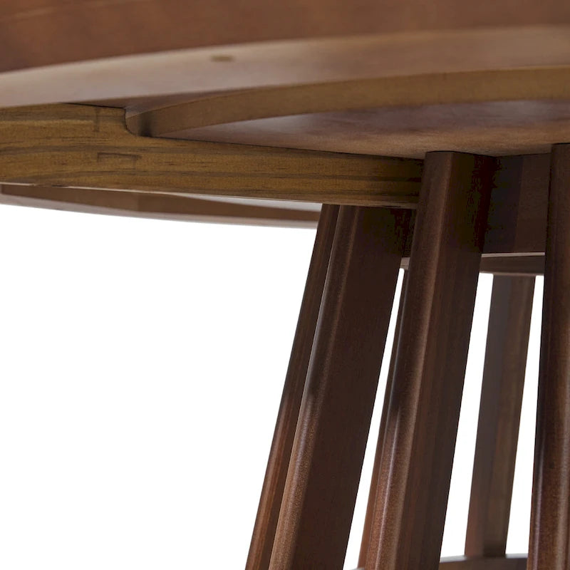 Table à manger ronde à lattes en bois de 48 pouces Middlebrook Designs