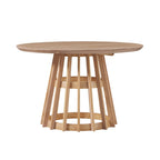 Table à manger ronde à lattes en bois de 48 pouces Middlebrook Designs