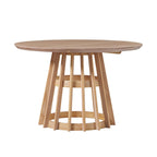 Table à manger ronde à lattes en bois de 48 pouces Middlebrook Designs