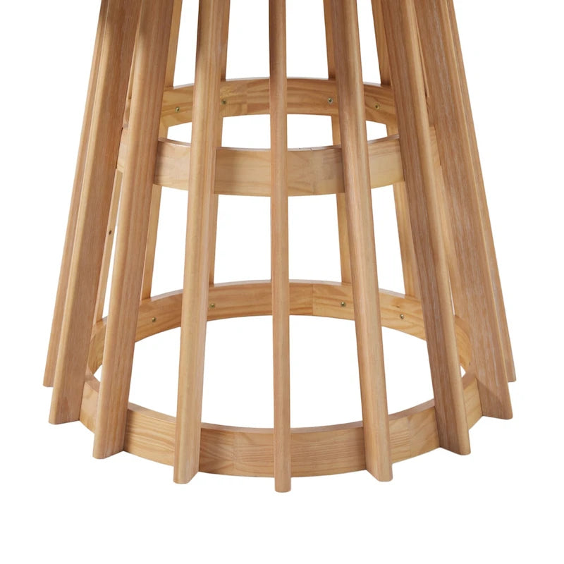Table à manger ronde à lattes en bois de 48 pouces Middlebrook Designs