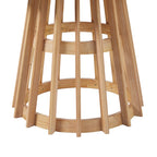 Table à manger ronde à lattes en bois de 48 pouces Middlebrook Designs