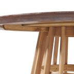 Table à manger ronde à lattes en bois de 48 pouces Middlebrook Designs
