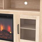Meuble TV cheminée Highboy 2 portes Middlebrook de 58 pouces