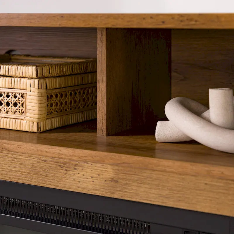 Meuble TV cheminée Highboy 2 portes Middlebrook de 58 pouces