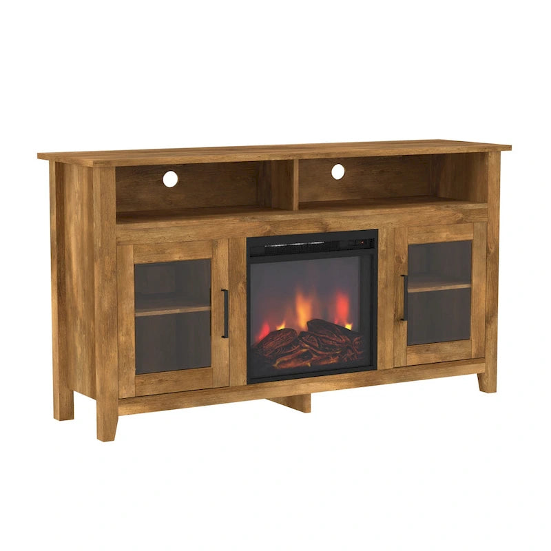 Meuble TV cheminée Highboy 2 portes Middlebrook de 58 pouces