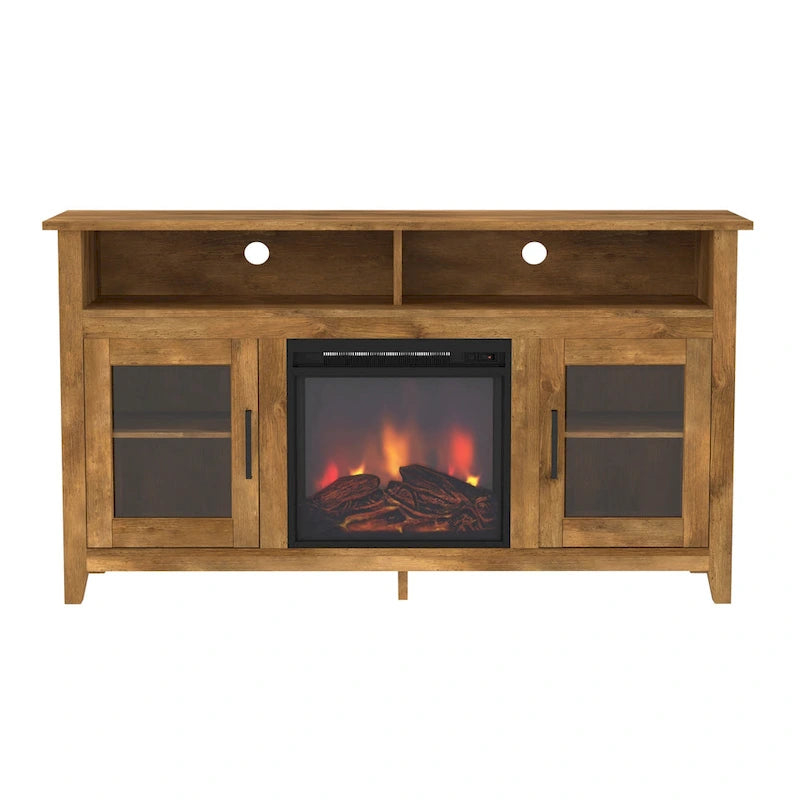 Meuble TV cheminée Highboy 2 portes Middlebrook de 58 pouces